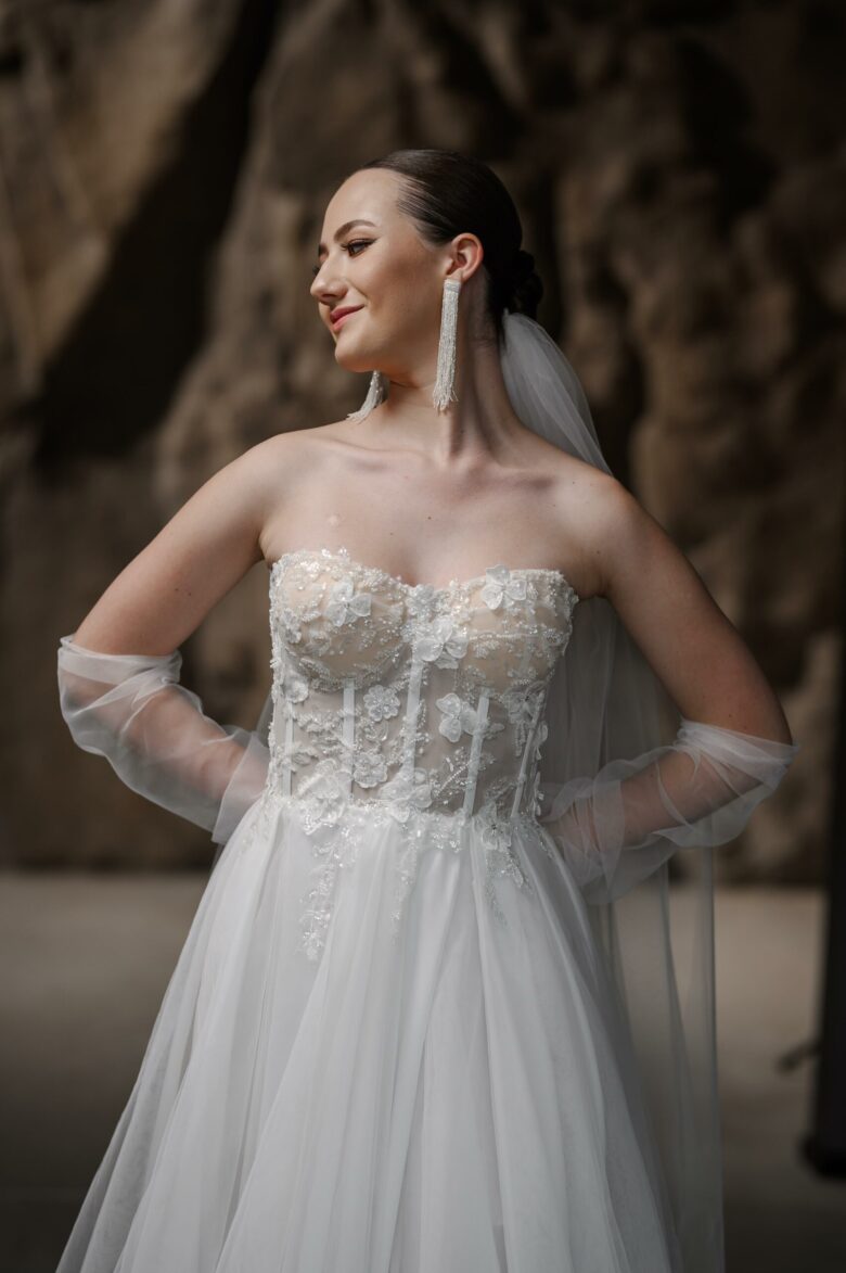 ärmelloses Brautkleid