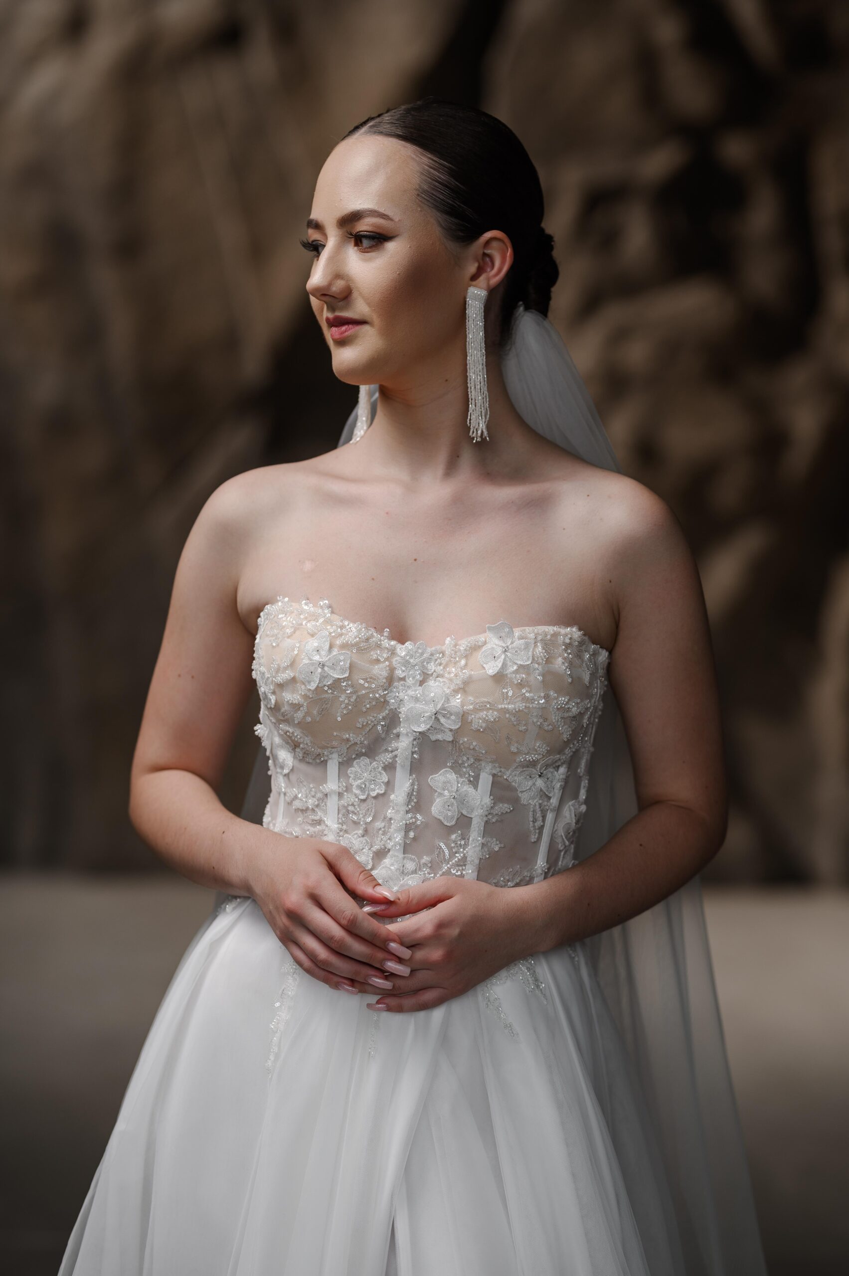 ärmelloses Brautkleid
